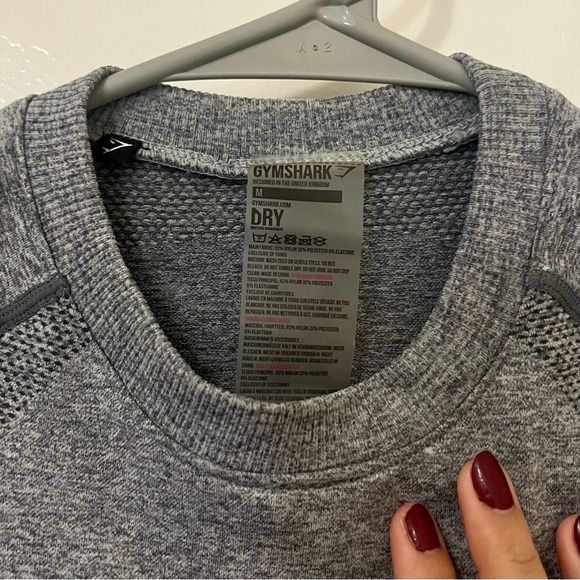 GYMSHARK vital seamless ombre long sleeve crop top with thumbholes everyday flex - Picture 3 of 8